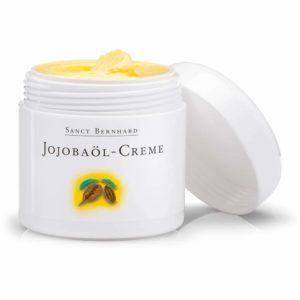 Jojobaöl-Creme in weisser Dose